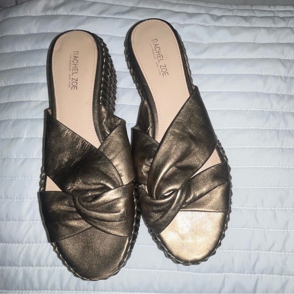 Rachel Zoe Bronze Polly twisted flatform sandal. Sz 7.5 - Picture 1 of 7